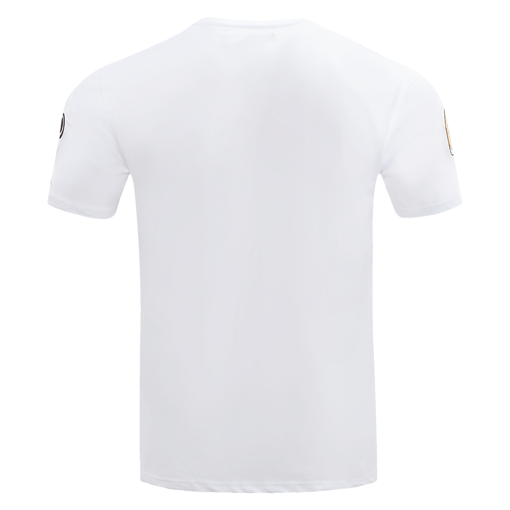 NFL NEW ORLEANS SAINTS CLASSIC CHENILLE T-SHIRT EN JERSEY SIMPLE (BLANC)