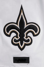 NFL NEW ORLEANS SAINTS CLASSIC CHENILLE T-SHIRT EN JERSEY SIMPLE (BLANC)