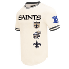 NFL NEW ORLEANS SAINTS RETRO CLASSICS MEN'S S/S TEE (EGGSHELL/ BLACK)