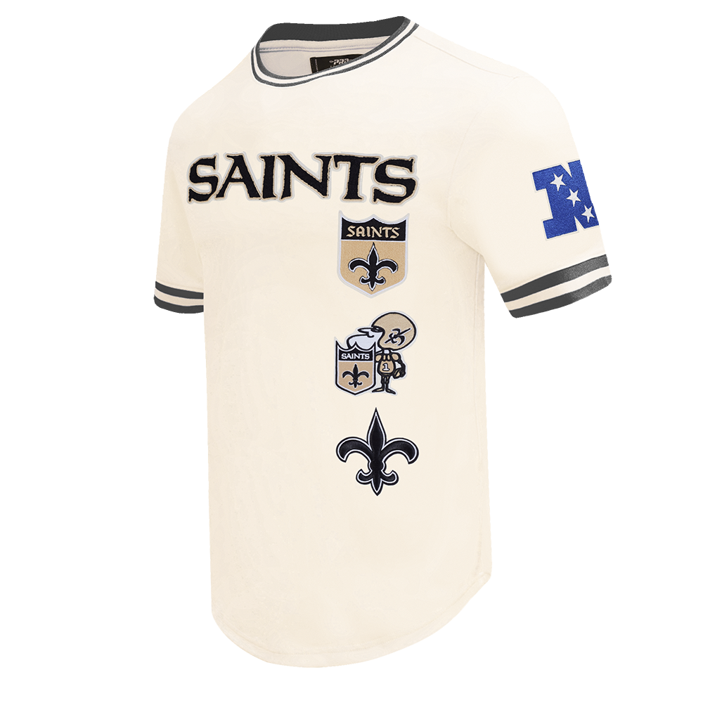 NFL NEW ORLEANS SAINTS RETRO CLASSICS MEN'S S/S TEE (EGGSHELL/ BLACK)