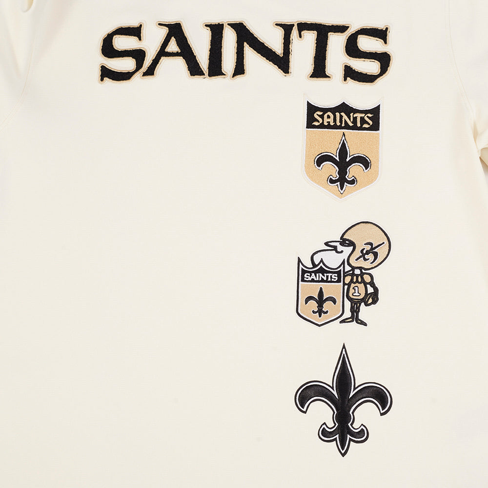 NFL NEW ORLEANS SAINTS RETRO CLASSICS MEN'S S/S TEE (EGGSHELL/ BLACK)