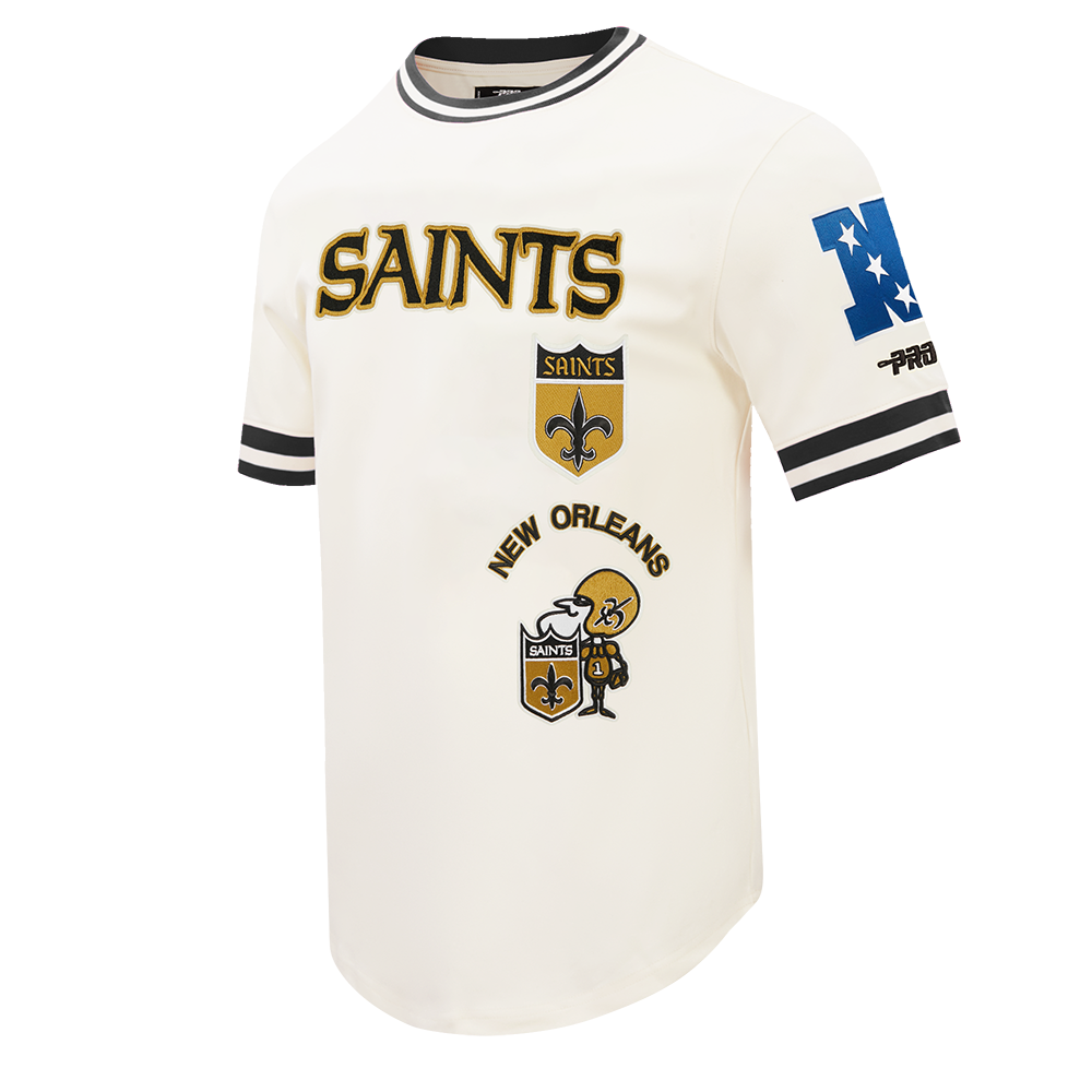 NFL NEW ORLEANS SAINTS RETRO CLASSICS MEN'S SHIRT (EGGSHELL/ BLACK)