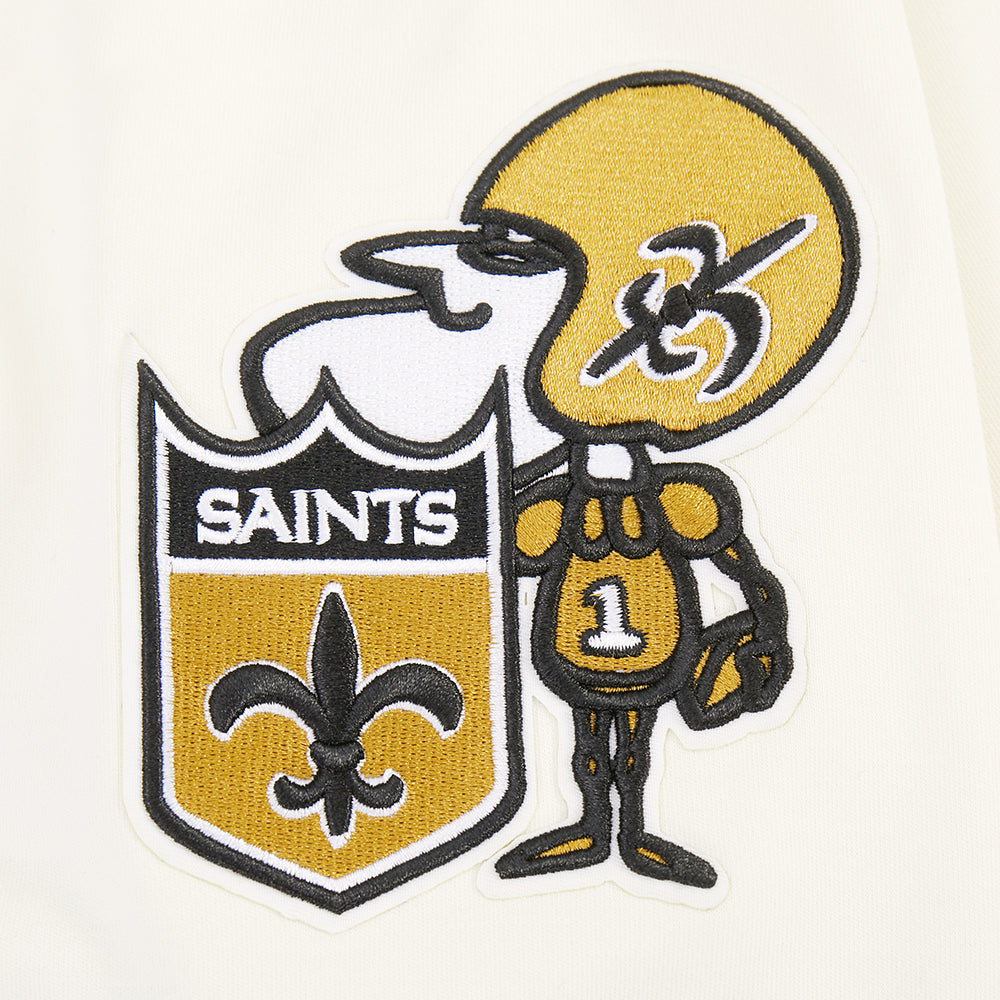 NFL NEW ORLEANS SAINTS RETRO CLASSICS MEN'S SHIRT (EGGSHELL/ BLACK)
