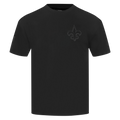 NFL NEW ORLEANS SAINTS NEUTRAL MEN'S COTTON JERSEY DROP SHOULDER TEE (BLACK)