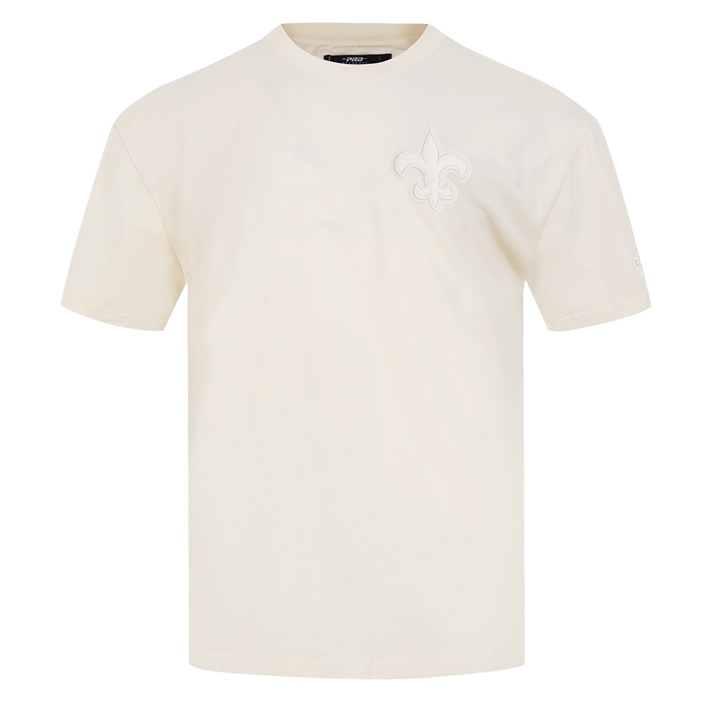 NFL NEW ORLEANS SAINTS NEUTRAL T-SHIRT EN JERSEY DE COTON À ÉPAULES TOMBANTES POUR HOMME (COQUILLE D'ŒUF)