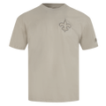 NFL NEW ORLEANS SAINTS NEUTRAL T-SHIRT EN JERSEY DE COTON À ÉPAULES TOMBANTES POUR HOMME (TAUPE)