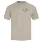 NFL NEW ORLEANS SAINTS NEUTRAL T-SHIRT EN JERSEY DE COTON À ÉPAULES TOMBANTES POUR HOMME (TAUPE)