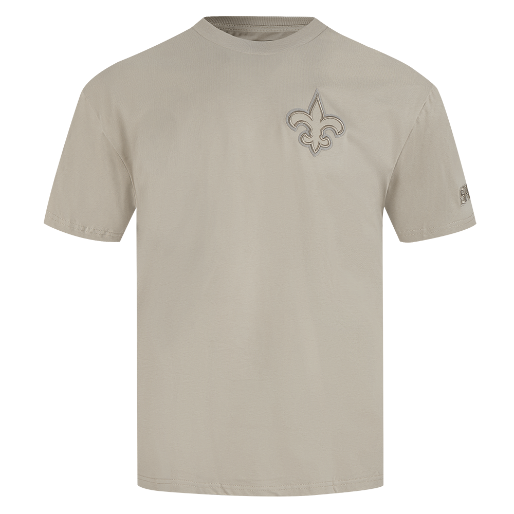 NFL NEW ORLEANS SAINTS NEUTRAL T-SHIRT EN JERSEY DE COTON À ÉPAULES TOMBANTES POUR HOMME (TAUPE)