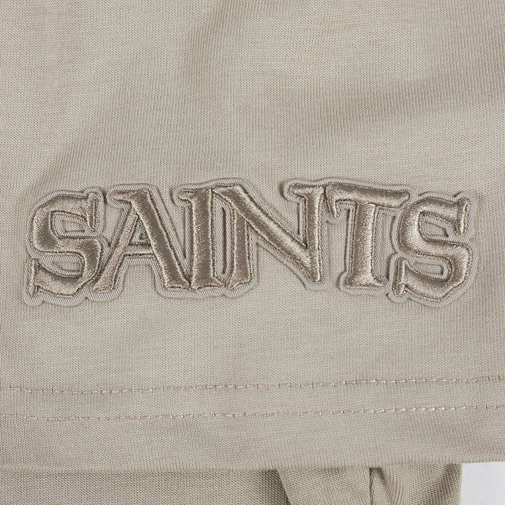 NFL NEW ORLEANS SAINTS NEUTRAL T-SHIRT EN JERSEY DE COTON À ÉPAULES TOMBANTES POUR HOMME (TAUPE)
