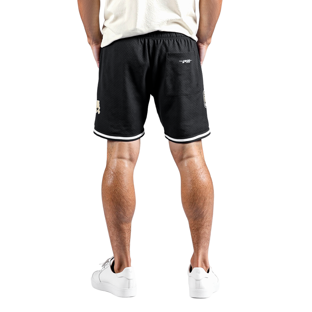 NFL NEW ORLEANS SAINTS CLASSIC MEN'S MESH SHORT (BLACK)