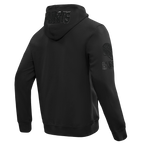 NFL NEW ORLEANS SAINTS TRIPLE BLACK CHANDAIL À CAPUCHON EN MAILLE DOUBLE À GLISSIÈRE POUR HOMME (TRIPLE NOIR)