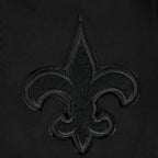 NFL NEW ORLEANS SAINTS TRIPLE BLACK CHANDAIL À CAPUCHON EN MAILLE DOUBLE À GLISSIÈRE POUR HOMME (TRIPLE NOIR)