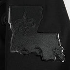 NFL NEW ORLEANS SAINTS TRIPLE BLACK CHANDAIL À CAPUCHON EN MAILLE DOUBLE À GLISSIÈRE POUR HOMME (TRIPLE NOIR)