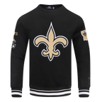 NFL NEW ORLEANS SAINTS CHANDAIL À COL ROND MASHUP CÔTELÉ POUR HOMME (NOIR)