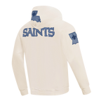 NFL NEW ORLEANS SAINTS VARSITY BLUES MEN'S FLC PO HOODIE (LINEN)