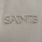 NFL NEW ORLEANS SAINTS NEUTRAL CHANDAIL À COL ROND EN MOLLETON À ÉPAULES TOMBANTES POUR HOMME (TAUPE)