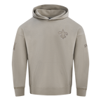 NFL NEW ORLEANS SAINTS NEUTRAL CHANDAIL À CAPUCHON EN MOLLETON À ÉPAULES TOMBANTES POUR HOMME (TAUPE)
