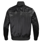 NFL NEW ORLEANS SAINTS TRIPLE BLACK BLOUSON EN SATIN POUR HOMME (TRIPLE NOIR HOMME)