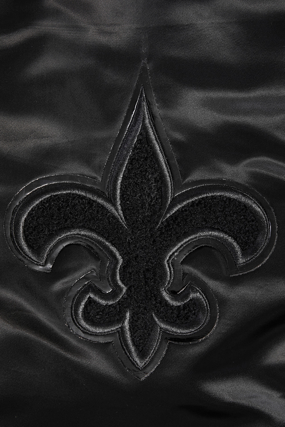NFL NEW ORLEANS SAINTS TRIPLE BLACK BLOUSON EN SATIN POUR HOMME (TRIPLE NOIR HOMME)