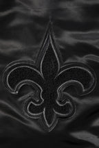 NFL NEW ORLEANS SAINTS TRIPLE BLACK BLOUSON EN SATIN POUR HOMME (TRIPLE NOIR HOMME)