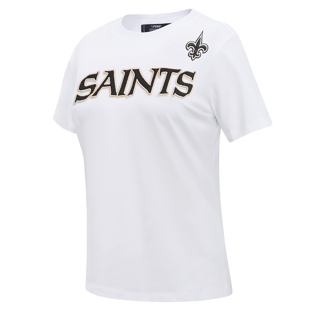 NFL NEW ORLEANS SAINTS CLASSIC SINGLE JERSEY SLIM FIT TEE (WHITE)