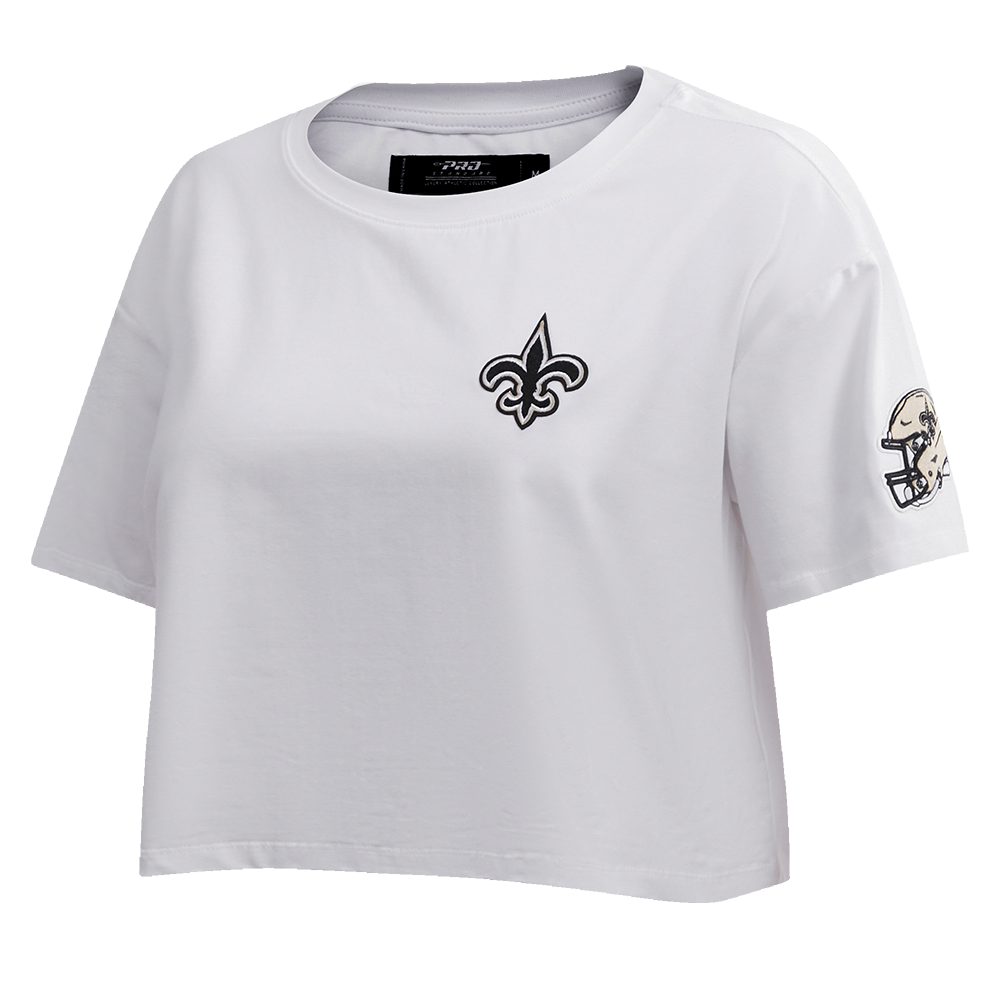 NFL NEW ORLEANS SAINTS CLASSIC SINGLE JERSEY BOXY TEE (WHITE)