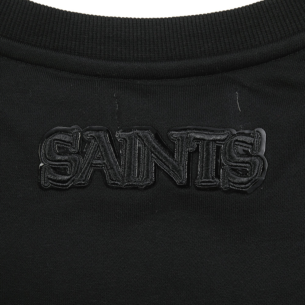 NFL NEW ORLEANS SAINTS TRIPLE BLACK CHANDAIL À COL ROND EN MOLLETON POUR FEMME (TRIPLE NOIR FEMME)