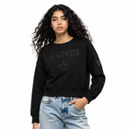 NFL NEW ORLEANS SAINTS TRIPLE BLACK CHANDAIL À COL ROND EN MOLLETON POUR FEMME (TRIPLE NOIR FEMME)