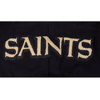 NFL NEW ORLEANS SAINTS MASHUP WOMEN'S RIB CROPPED PO HOODIE (BLACK)