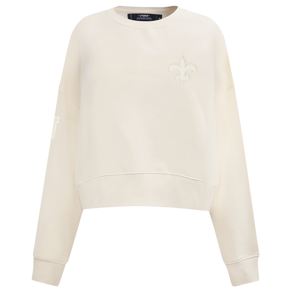 NFL NEW ORLEANS SAINTS NEUTRAL CHANDAIL À COL ROND EN MOLLETON POUR FEMME (COQUILLE D'ŒUF)