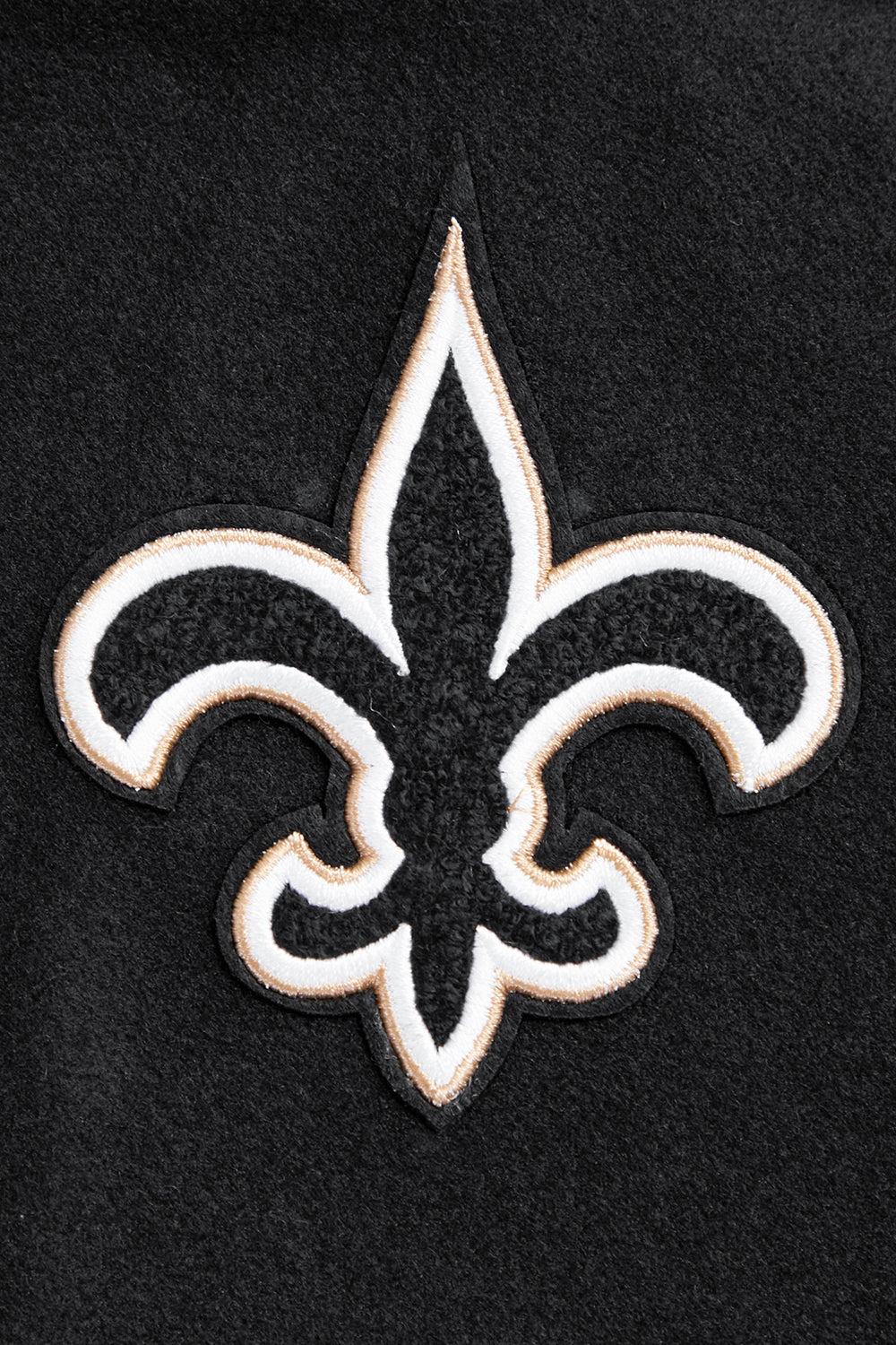 NFL NEW ORLEANS SAINTS CLASSIC WOMEN'S WOOL VARSITY JACKET (BLACK)