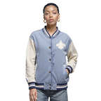 NFL NEW ORLEANS SAINTS VARSITY BLUES BLOUSON COLLÉGIAL EN DENIM POUR FEMME (DENIM/LIN)