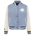 NFL NEW ORLEANS SAINTS VARSITY BLUES BLOUSON COLLÉGIAL EN DENIM POUR FEMME (DENIM/LIN)