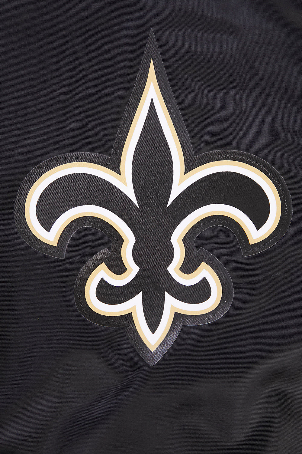 NFL NEW ORLEANS SAINTS CLASSIC WOMEN'S SATIN JACKET (BLACK/WHITE M60030)
