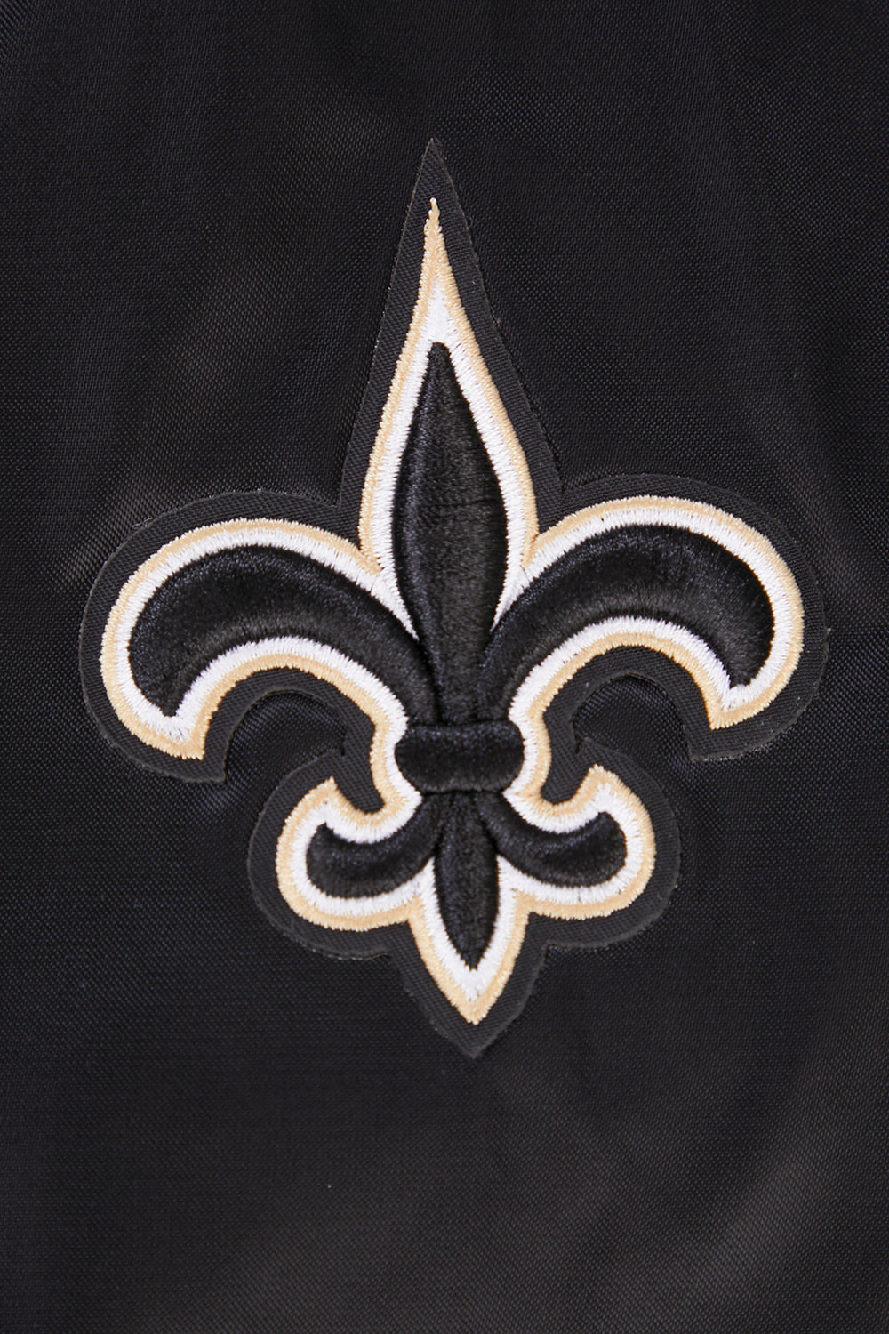 NFL NEW ORLEANS SAINTS CLASSIC WOMEN'S SATIN JACKET (BLACK/WHITE M60030)