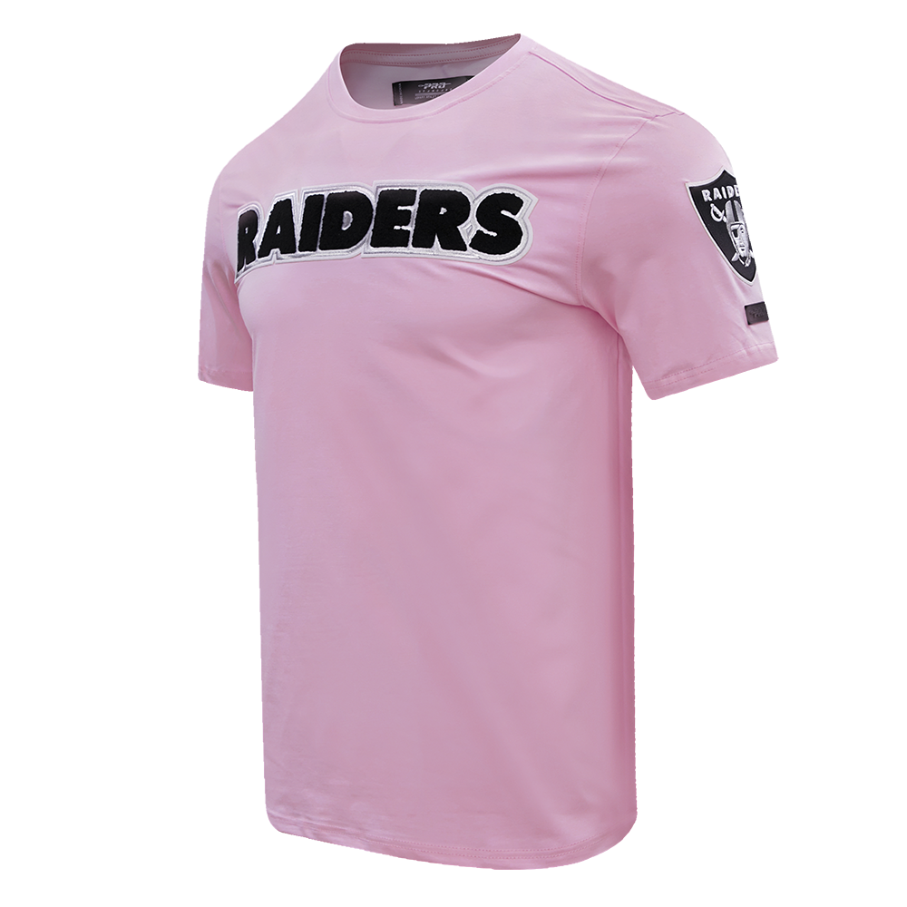 NFL LAS VEGAS RAIDERS CLASSIC CHENILLE MEN'S TEE (PINK)
