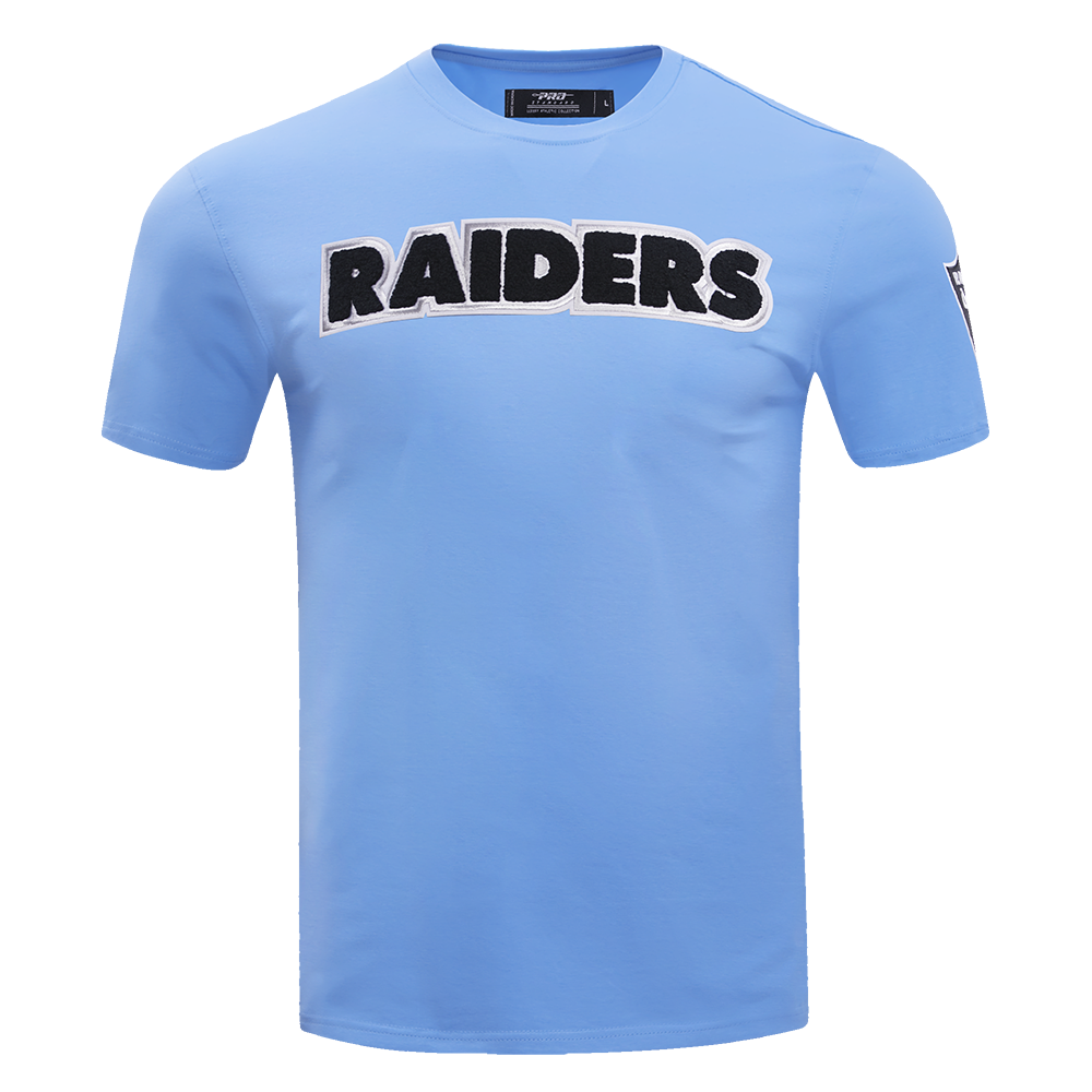 NFL LAS VEGAS RAIDERS CLASSIC CHENILLE T-SHIRT (BLEU UNIVERSITÉ)