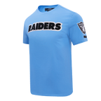 NFL LAS VEGAS RAIDERS CLASSIC CHENILLE T-SHIRT (BLEU UNIVERSITÉ)