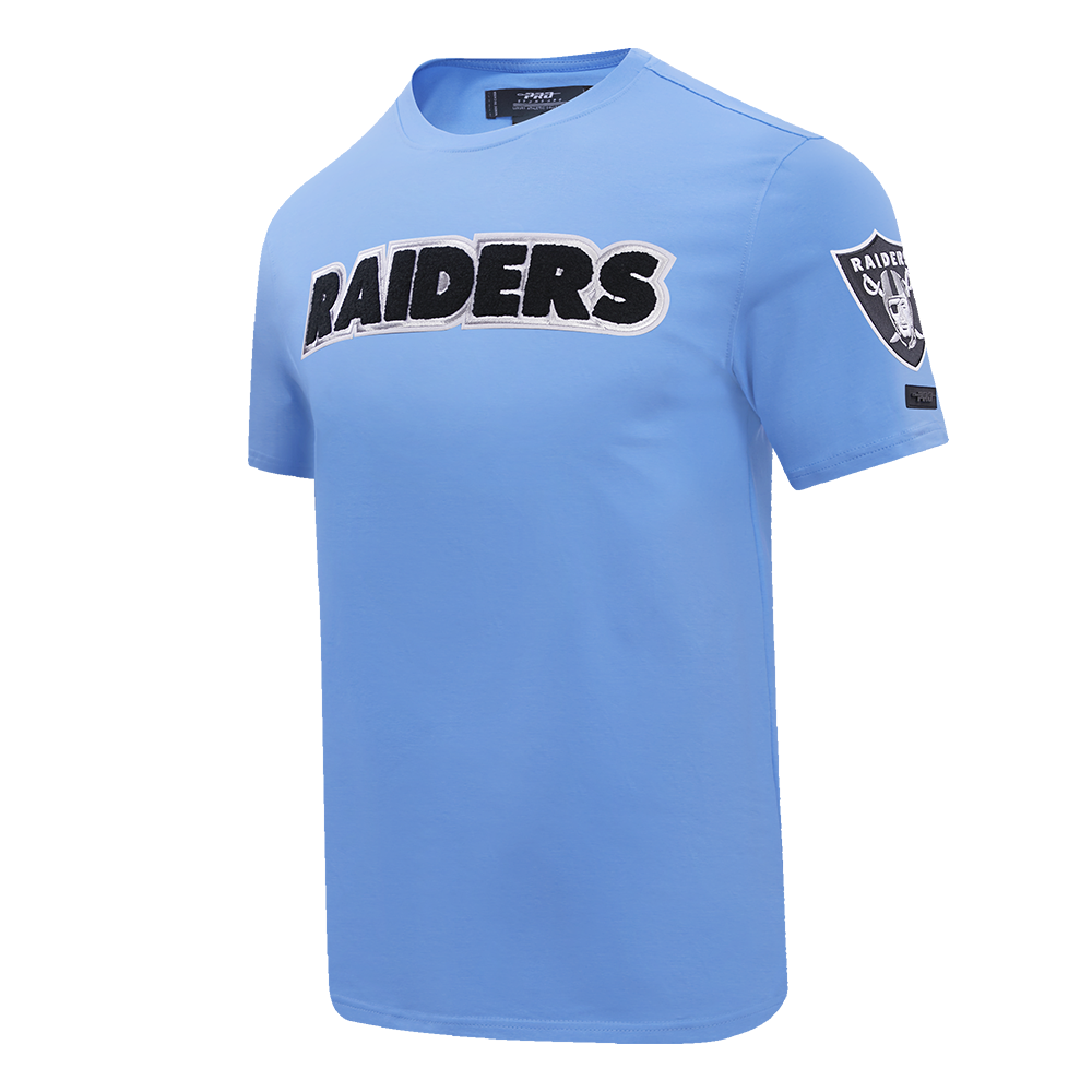 NFL LAS VEGAS RAIDERS CLASSIC CHENILLE T-SHIRT (BLEU UNIVERSITÉ)