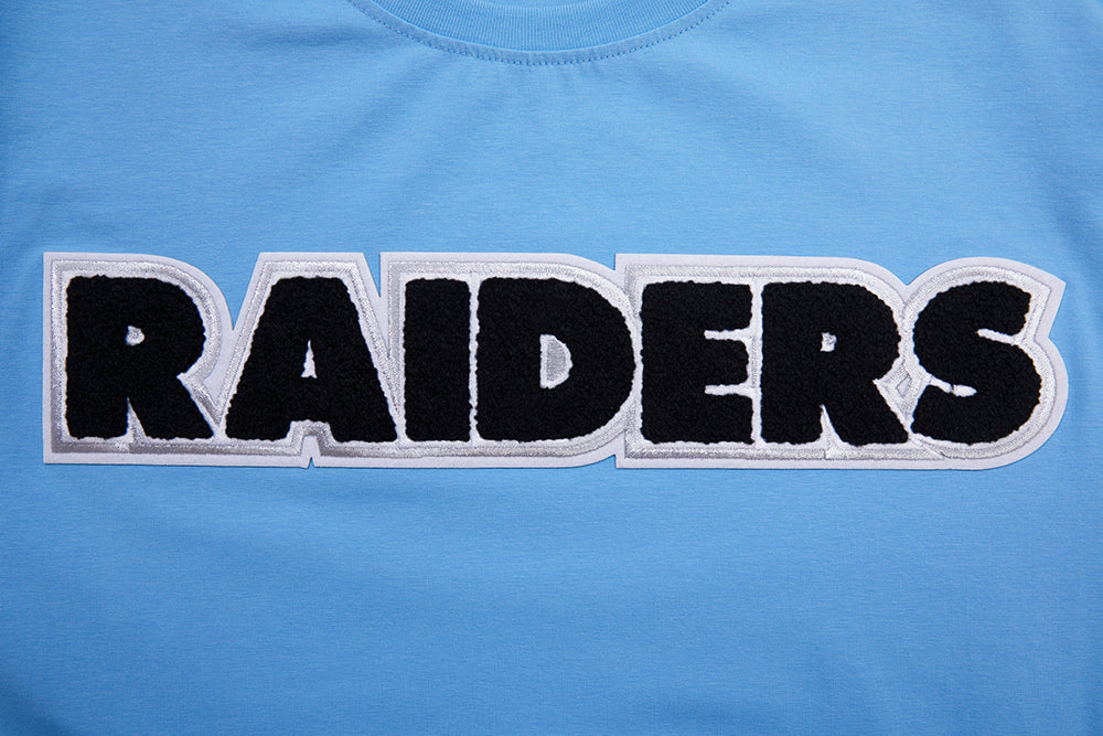 NFL LAS VEGAS RAIDERS CLASSIC CHENILLE T-SHIRT (BLEU UNIVERSITÉ)