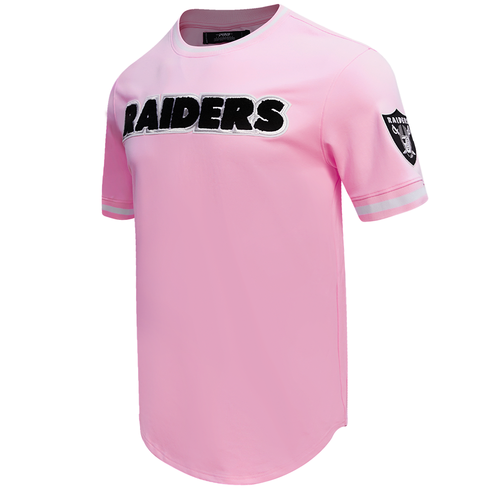 NFL LAS VEGAS RAIDERS CLASSIC CHENILLE DOUBLE KNIT TEE (PINK)
