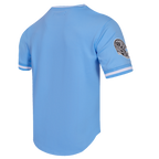 NFL LAS VEGAS RAIDERS CLASSIC CHENILLE T-SHIRT EN MAILLE DOUBLE (BLEU UNIVERSITÉ)