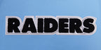 NFL LAS VEGAS RAIDERS CLASSIC CHENILLE T-SHIRT EN MAILLE DOUBLE (BLEU UNIVERSITÉ)