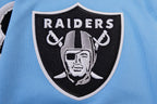 NFL LAS VEGAS RAIDERS CLASSIC CHENILLE T-SHIRT EN MAILLE DOUBLE (BLEU UNIVERSITÉ)