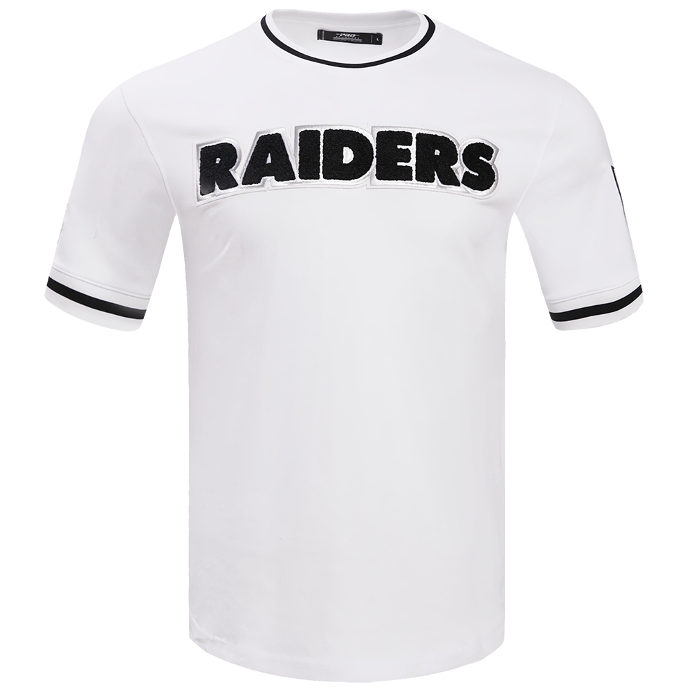 NFL LAS VEGAS RAIDERS CLASSIC CHENILLE DOUBLE KNIT TEE (WHITE)