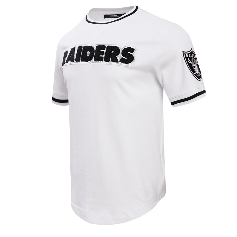 NFL LAS VEGAS RAIDERS CLASSIC CHENILLE DOUBLE KNIT TEE (WHITE)