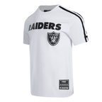 NFL LAS VEGAS RAIDERS CLASSIC CHEMISE À BANDES EN FILET POUR HOMME (BLANC/NOIR)