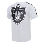 NFL LAS VEGAS RAIDERS CLASSIC CHEMISE À BANDES EN FILET POUR HOMME (BLANC/NOIR)