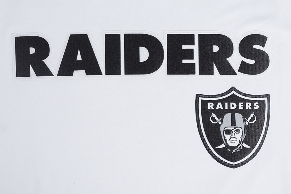 NFL LAS VEGAS RAIDERS CLASSIC CHEMISE À BANDES EN FILET POUR HOMME (BLANC/NOIR)
