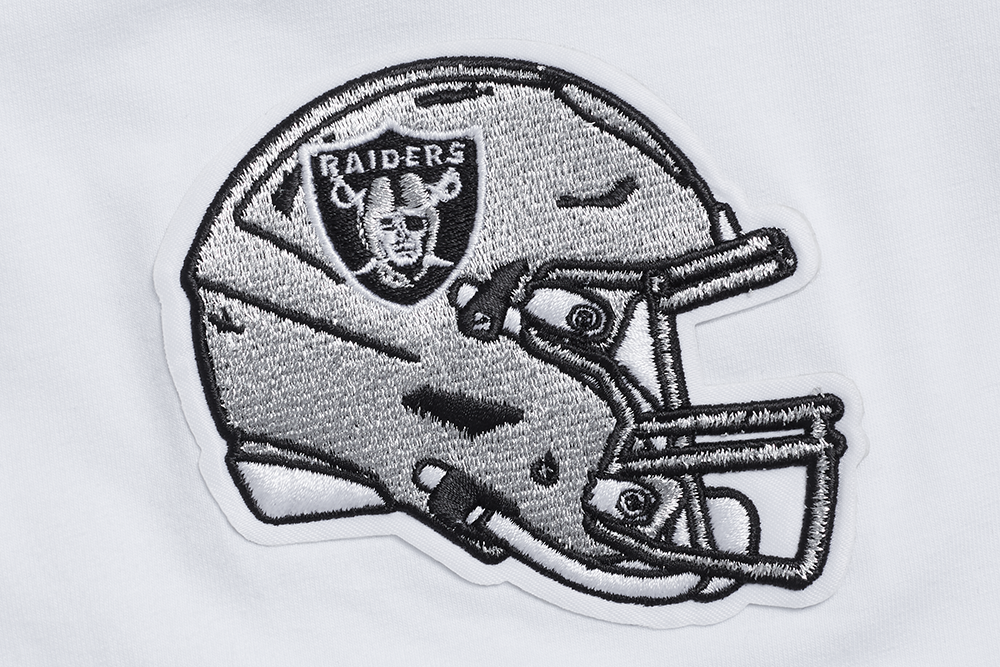 NFL LAS VEGAS RAIDERS CLASSIC CHEMISE À BANDES EN FILET POUR HOMME (BLANC/NOIR)